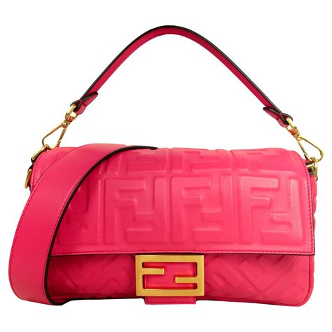 pink and gold fendi baguette|fendi monogram baguette bag.